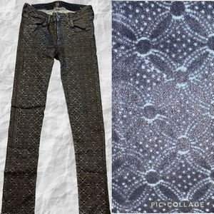 Citizens of Humanity Black Blue Coated Racer Skinny Size 27 low rise‎